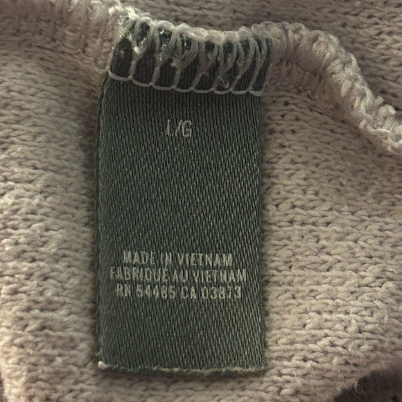 Aerie Cozy Cowl Neck Oversized Sweatshirt lavender textured L 136 - Picture 6 of 7